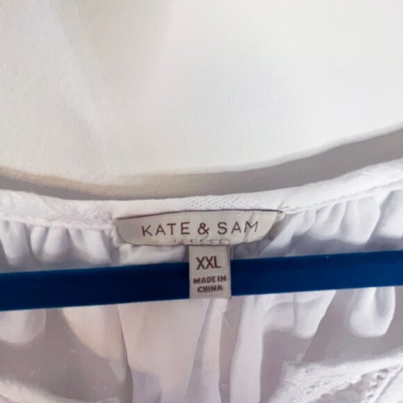 Kate & Sam White Boho Hippie Cottagecore Prairie Dress. Size XXL - Picture 3 of 6